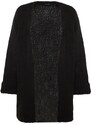 Trendyol Black Wide Fit Soft Textured Knitwear Cardigan