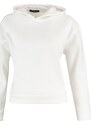 Trendyol White Basic Regular / Normal Fit Fleece Vnitřní pletená mikina s kapucí