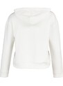 Trendyol White Basic Regular / Normal Fit Fleece Vnitřní pletená mikina s kapucí