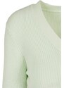 URBAN CLASSICS Ladies Short Rib Knit Cardigan - lightmint