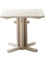 Bílý jasanový nastavitelný zahradní stolek Poom Tetra 55 x 55 cm