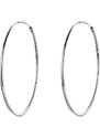 GRACE Silver Jewellery Stříbrné náušnice kruhy - průměr 40 mm, stříbro 925/1000