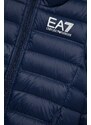 Dětská péřová bunda EA7 Emporio Armani tmavomodrá barva