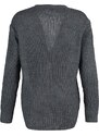 Trendyol Anthracite Button Detailed Knitwear Cardigan