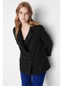 Trendyol Black Regular Lined Blazer with Buttons