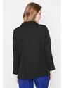 Trendyol Black Regular Lined Blazer with Buttons