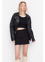 Trendyol Black Mini Woven Skirt