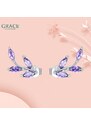 GRACE Silver Jewellery Stříbrné náušnice se zirkony Celina, stříbro 925/1000