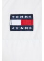 Péřová bunda Tommy Jeans dámská, bílá barva, zimní