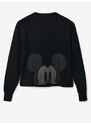 Černý dámský svetr Desigual Mickey Patch Denim - Dámské