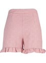 Trendyol Pink Frilly Brode Woven Shorts