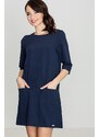 LENITIF Dámské tmavě modré šaty Tmavě modrá