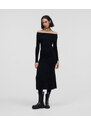 ŠATY KARL LAGERFELD FOLDED NECKLINE DRESS