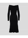 ŠATY KARL LAGERFELD FOLDED NECKLINE DRESS