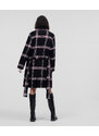 KABÁT KARL LAGERFELD UNISEX KL LOGO CHECK COAT