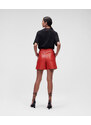 ŠORTKY KARL LAGERFELD PERFORATED FAUX LEATHER SHORTS