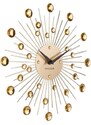 Time for home Zlaté kulaté nástěnné hodiny Nessi 30 cm