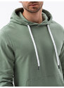 Ombre Clothing Pánská mikina s kapucí - zelená B1147