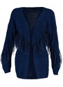 Trendyol Navy Blue Tulle Knitwear Cardigan