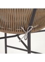 Béžová pletená barová židle Kave Home Yanet 80 cm