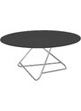 Černý lakovaný konferenční stolek Softline Tribeca 90 cm s chromovou podnoží
