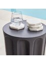 Černý cementový odkládací stolek Kave Home Vilandra Ø 32 cm