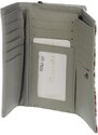 GROSSO Kožená dámská peněženka v barevném motivu RFID šedá v dárkové krabičce PN29