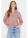 Trendyol Dried Rose Woven Basic Shirt