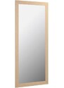 Přírodní dřevěné nástěnné zrcadlo Kave Home Yvaine 80 x 180 cm
