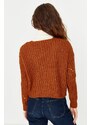 Trendyol Tile Button Detailní Crop Knitwear Cardigan