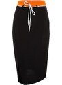 Trendyol Black Midi Bodycon Knitted Skirt