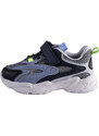 Shelvt boys' sneakers on a thick platform blue