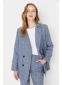 Trendyol Indigo Woven Lined Blazer Jacket