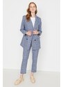 Trendyol Indigo Woven Lined Blazer Jacket