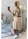 K-Fashion Pláštěnka oversize s kapucí béžová