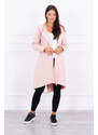 K-Fashion Pláštěnka oversize s potiskem tmavě pudrově růžová