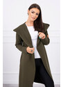 K-Fashion Dlouhá pláštěnka s kapucí khaki
