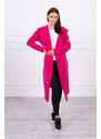 K-Fashion Dlouhá pláštěnka s kapucí fuchsiová