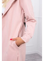 K-Fashion Pláštěnka s potiskem tmavě pudrově růžová