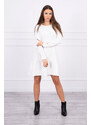 K-Fashion Šaty s volánem ecru