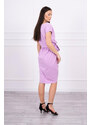 K-Fashion Šaty s obálkovým spodním dílem ve fialové barvě
