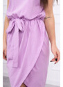 K-Fashion Šaty s obálkovým spodním dílem ve fialové barvě