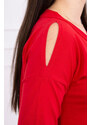 K-Fashion Šaty s 3D grafikou, krajková červená