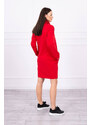 K-Fashion Šaty s kravatou červené
