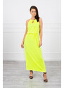 K-Fashion Boho šaty se zipem žluté neonové