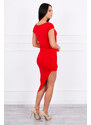 K-Fashion Asymetrické červené šaty