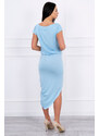 K-Fashion Asymetrické modré šaty