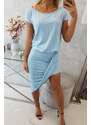 K-Fashion Asymetrické modré šaty