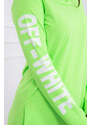 K-Fashion Bílé zelené neonové šaty