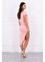K-Fashion Sukienka asymetryczna łososiowa